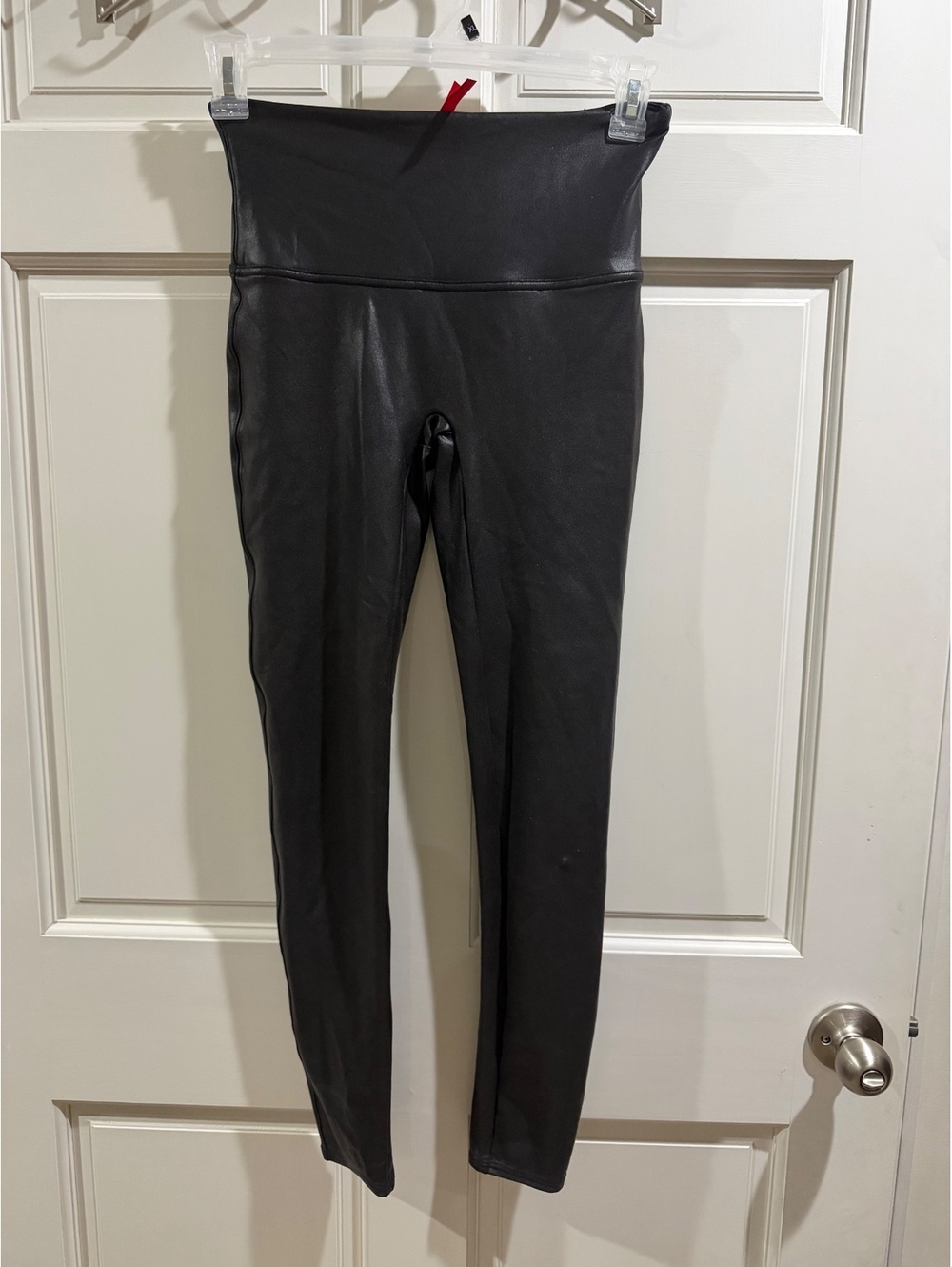 Spanx Faux Leather Leggings Size Large Black
